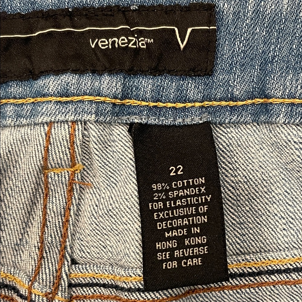 Venezia Light Blue Embellished and Detailed Flare Jeans Size 22 - Picture 4 of 7
